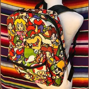 Official Nintendo SUPER MARIO Brothers Princess Peach Print Backpack